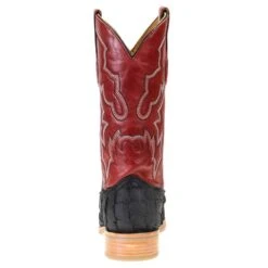 Corral Men's Corral Rodeo Performance Black Matte Fish 12in.Red Top Square Toe Boots -Cinc Clothing Shop A4049 3