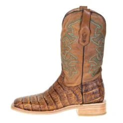 Nrs Footwear Men's Corral Rodeo Performance Antique Saddle Caiman 12in. Tan Embroidery Top -Cinc Clothing Shop A4055 2