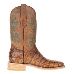 Nrs Footwear Men's Corral Rodeo Performance Antique Saddle Caiman 12in. Tan Embroidery Top -Cinc Clothing Shop A4055 4
