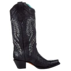 Corral Women`s Black Caiman 13in. Black Top Boot -Cinc Clothing Shop A4183 5