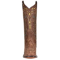 Corral Women`s Brown Inlay Embroidered Cowgirl Boot -Cinc Clothing Shop A4207 3