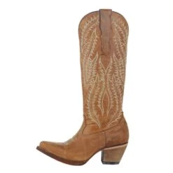 Corral Women`s Golden Embroidered 15in. Tall Top Boot -Cinc Clothing Shop A4216 3