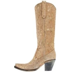 Corral Women`s Nude Full Python 13 In Cowgirl Boot -Cinc Clothing Shop A4295 03