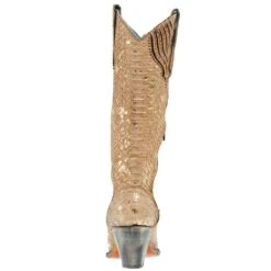 Corral Women`s Nude Full Python 13 In Cowgirl Boot -Cinc Clothing Shop A4295 04