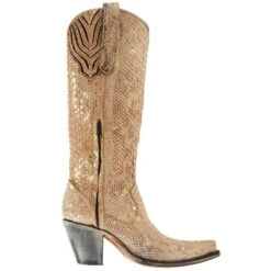 Corral Women`s Nude Full Python 13 In Cowgirl Boot -Cinc Clothing Shop A4295 05