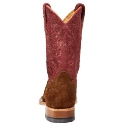 Kids Anderson Bean Brown Rough Out With Burgundy Roughout Top Cowboy Boot -Cinc Clothing Shop ABK7932 4