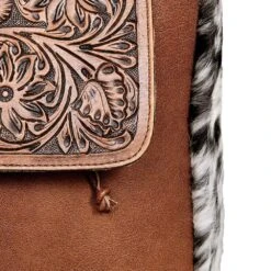 American Darling Tooled Cowhide Backpack -Cinc Clothing Shop ADBG363BRWBR 03