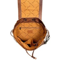 American Darling Tooled Cowhide Backpack -Cinc Clothing Shop ADBG363BRWBR 04