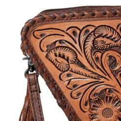 American Darling Floral Tooled Triangle Purse 9 American Darling Floral Tooled Triangle Purse -Cinc Clothing Shop ADBG576 03