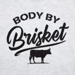 Burlebo Body By Brisket Gray Tee Shirt -Cinc Clothing Shop B BBB GRAY 1