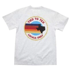 Burlebo Tied To Texas Locals Only Ash Tee Shirt -Cinc Clothing Shop B LO ASH 2