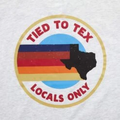 Burlebo Tied To Texas Locals Only Ash Tee Shirt -Cinc Clothing Shop B LO ASH 3