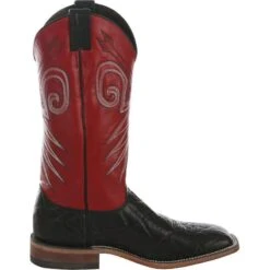Men's Justin Bent Rail Black Wildebeest Cowboy Boots -Cinc Clothing Shop BR319 right