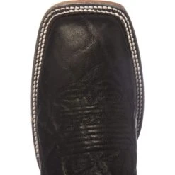 Men's Justin Bent Rail Black Wildebeest Cowboy Boots -Cinc Clothing Shop BR319 toe