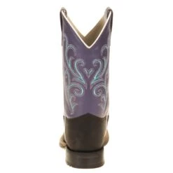 Old West Kids Purple Top Brown Foot Cowgirl Boots -Cinc Clothing Shop BSC1907 3