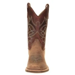 Old West Kids Burnt Red Waxy Top Brown Bull Hide Foot Cowboy Boot -Cinc Clothing Shop BSC1912 1