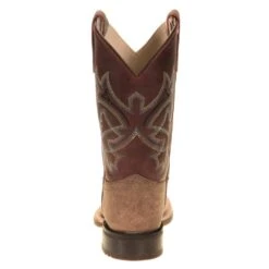 Old West Kids Burnt Red Waxy Top Brown Bull Hide Foot Cowboy Boot -Cinc Clothing Shop BSC1912 3