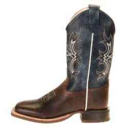 Old West Youth Wipe Out Blue Shaft Brown Foot Cowboy Boots -Cinc Clothing Shop BSC1914 21