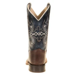 Old West Youth Wipe Out Blue Shaft Brown Foot Cowboy Boots -Cinc Clothing Shop BSC1914 31