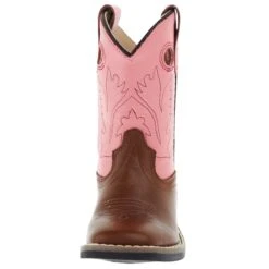 Old West Infant Toddler Tan And Pink Square Toe Cowgirl Boot -Cinc Clothing Shop BSI1 20839 02