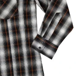 Wrangler Boys Black Plaid Snap Shirt 8 Wrangler Boys Black Plaid Snap Shirt -Cinc Clothing Shop BVG327X 3