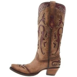 Corral Women's Orix Inlay Embroidery Wing 13 In Top Snip Toe Boot -Cinc Clothing Shop C3924 03