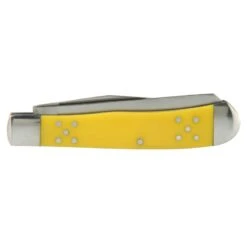 Cattlemans Cutlery Yellow Trapper Pocket Knife -Cinc Clothing Shop CC0002YD 3