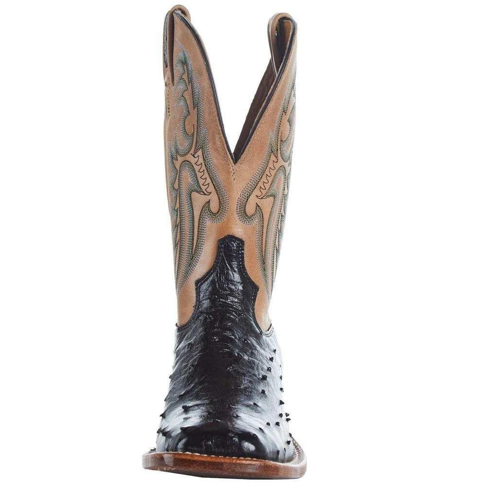 Tony Lama Men`s Black Full Quill 11in. Beige Top Boot 4 Tony Lama Men`s Black Full Quill 11in. Beige Top Boot - Image 2