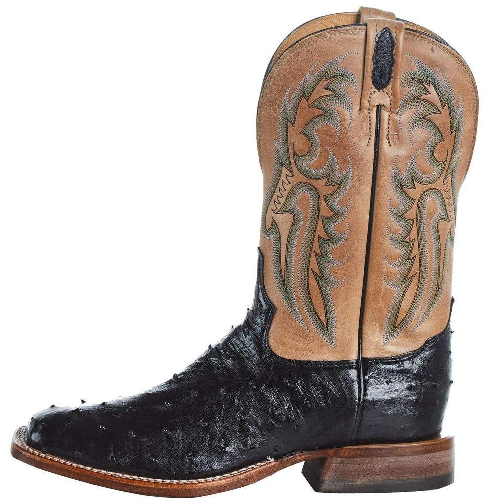 Tony Lama Men`s Black Full Quill 11in. Beige Top Boot 5 Tony Lama Men`s Black Full Quill 11in. Beige Top Boot - Image 3