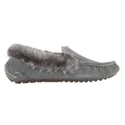 Women's Lamo Charcoal Aussie Moc Slipper -Cinc Clothing Shop EW1535CHA 02