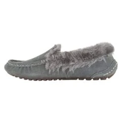 Women's Lamo Charcoal Aussie Moc Slipper -Cinc Clothing Shop EW1535CHA 03