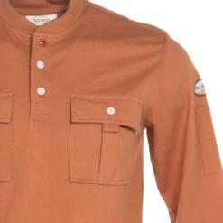 Rasco FR Burnt Orange Utility Henley -Cinc Clothing Shop FR0613BO 1