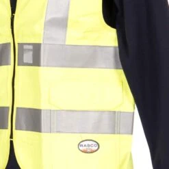 Rasco Fr Mens Hi Visibility FR Vest W/Pockets -Cinc Clothing Shop FR1603YH 1 2