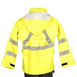 Rasco Fr Mens Hi Visibility Yellow FR Rain Jacket -Cinc Clothing Shop FR5926YH 4