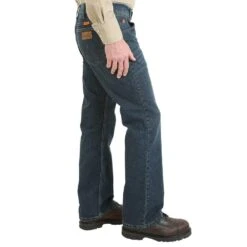 Wrangler Mens FR Slim Boot Cut Caden Dark Tint Jeans -Cinc Clothing Shop FR77MCN 2