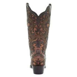 Corral Women`s Corral Brown Full Overlay With Studs Boot -Cinc Clothing Shop G1309 3
