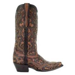 Corral Women`s Corral Brown Full Overlay With Studs Boot -Cinc Clothing Shop G1309 4