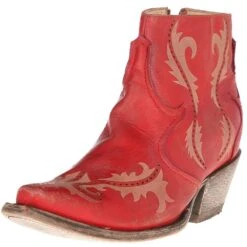 Corral Women's Red Laser Ankle Boot -Cinc Clothing Shop G1379