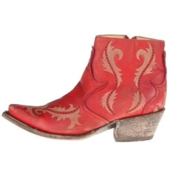 Corral Women's Red Laser Ankle Boot -Cinc Clothing Shop G1379 2