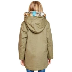 Hayden Girls Olive Cargo Jacket With Faux Fur Trim Hood -Cinc Clothing Shop G5662 1