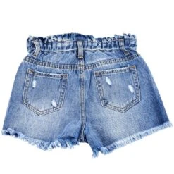 Girl's High Waisted Denim Shorts -Cinc Clothing Shop G6136 2