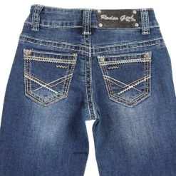 Cowboy Legend Girl's Rodeo Girl Medium Wash Jeans -Cinc Clothing Shop GHZ503 3