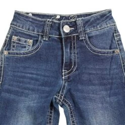Cowboy Legend Girl's Rodeo Girl Medium Wash Jeans -Cinc Clothing Shop GHZ503 4