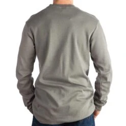 Rasco Fr Men's Grey Long Sleeve Flame Resistant FR Henley T-Shirt -Cinc Clothing Shop GTF454 2 2da968e2 288e 4b17 9636 2849e6c5ebf7