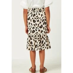 Hayden Girl's Taupe Leopard Skirt -Cinc Clothing Shop GY2438 1
