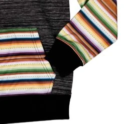 Hooey Girls Catalina Serape Sleeve Hooded Sweatshirt -Cinc Clothing Shop HH1167BKSP Y 3