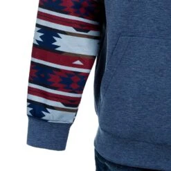 Hooey Men's Parker Navy Aztec Hooded Sweatshirt -Cinc Clothing Shop HH1176NVAZ 3
