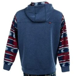 Hooey Men's Parker Navy Aztec Hooded Sweatshirt -Cinc Clothing Shop HH1176NVAZ 4