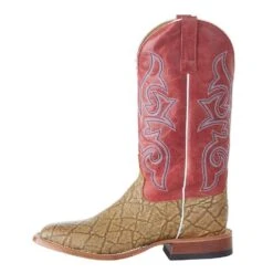 Horsepower Men`s Tan Elephant Print Top 13in. Red Vermonth Top -Cinc Clothing Shop HP1864 3