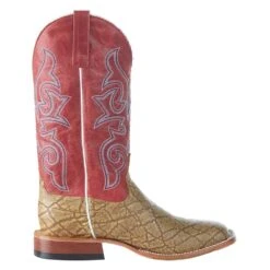 Horsepower Men`s Tan Elephant Print Top 13in. Red Vermonth Top -Cinc Clothing Shop HP1864 5